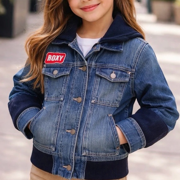 Big Rock Canyon Other - Big Rock Canyon Roxy Denim Jacket. Girls Sz. 6/7 New w/ Tags